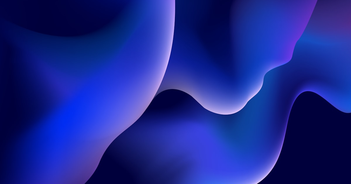 Abstract purple and blue neon light waves